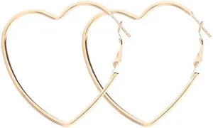 Stainless Steel Simple Geometric Big Hoop Earring For Women Girls