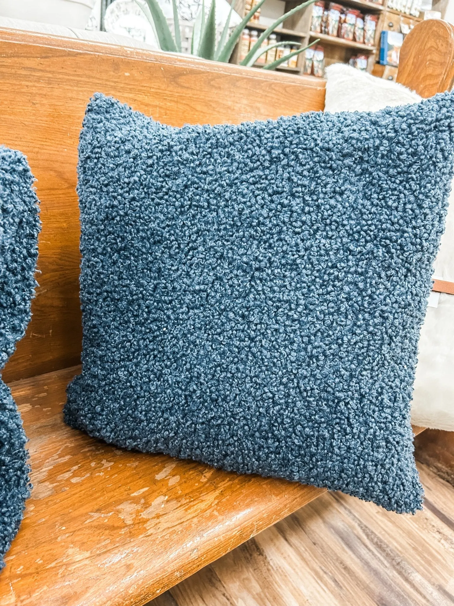 Teddy Throw Pillow with Down Insert
