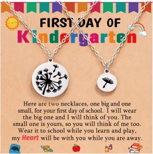 UPROMI 2/3 PCS Back to School Gifts Mommy and Me Matching Mother Mom Daughter Dandelion Necklace Separation Anxiety Gifts for Daughter Granddaughter Niece Girls
