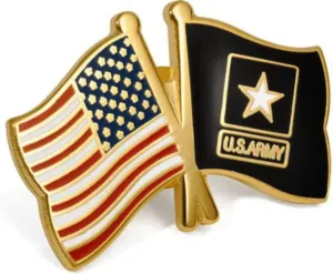 USA Flag/U.S. Army Flags Lapel Pin