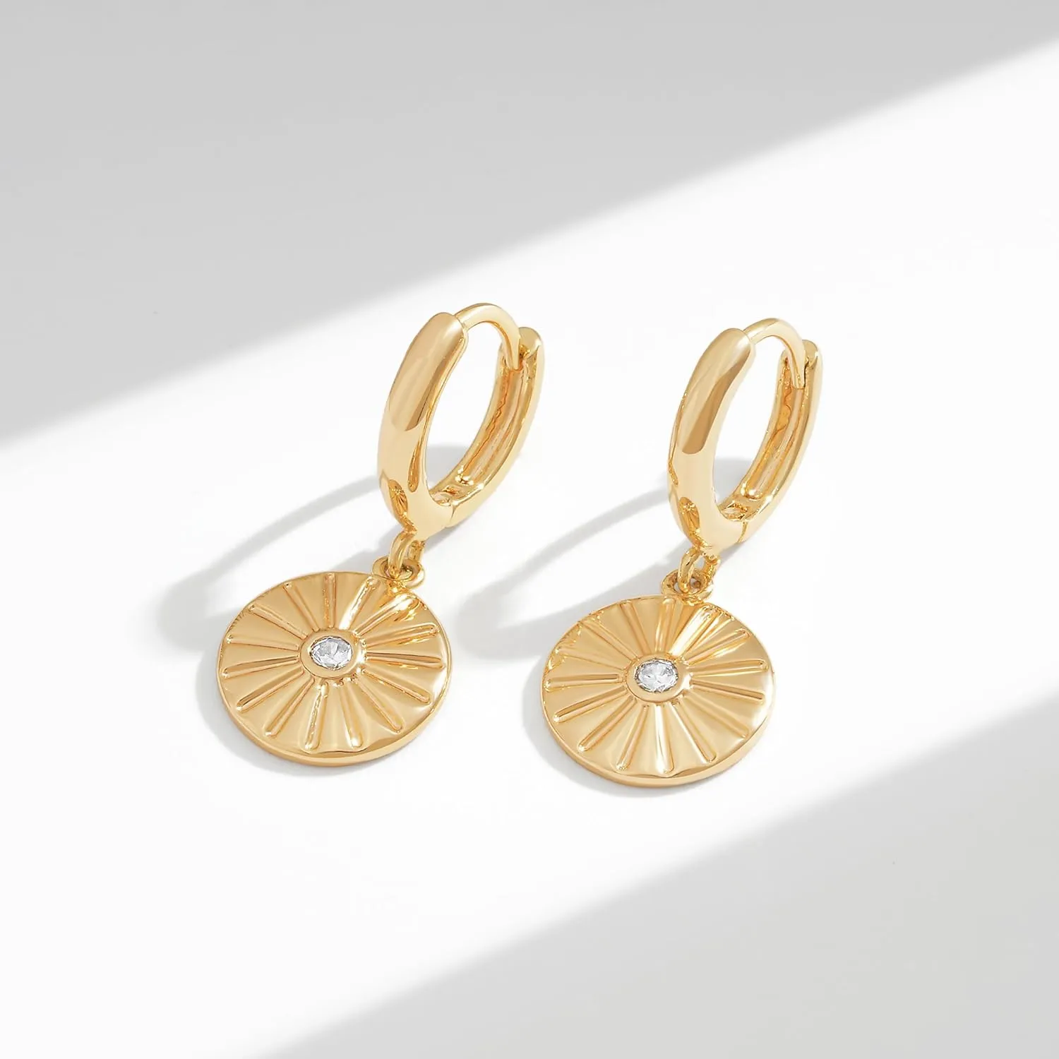 VACRONA Gold Heart Hoop Earrings Huggie Earrings for Women 14k Gold Plated Small Hoops Earrings