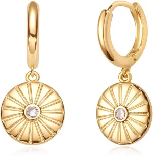 VACRONA Gold Heart Hoop Earrings Huggie Earrings for Women 14k Gold Plated Small Hoops Earrings