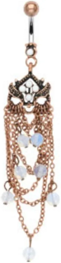 Vintage Chandelier WildKlass Navel Ring Opal Beads (Sold by Piece)