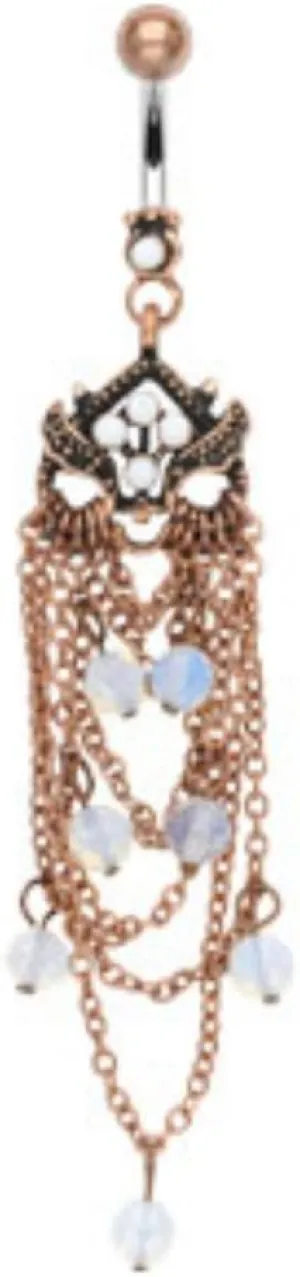 Vintage Chandelier WildKlass Navel Ring Opal Beads (Sold by Piece)