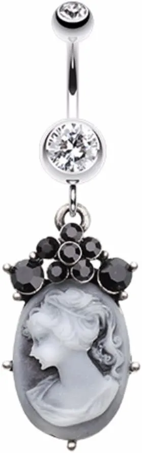 Vintage Victorian Cameo WildKlass Belly Button Ring