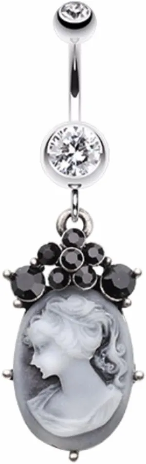 Vintage Victorian Cameo WildKlass Belly Button Ring