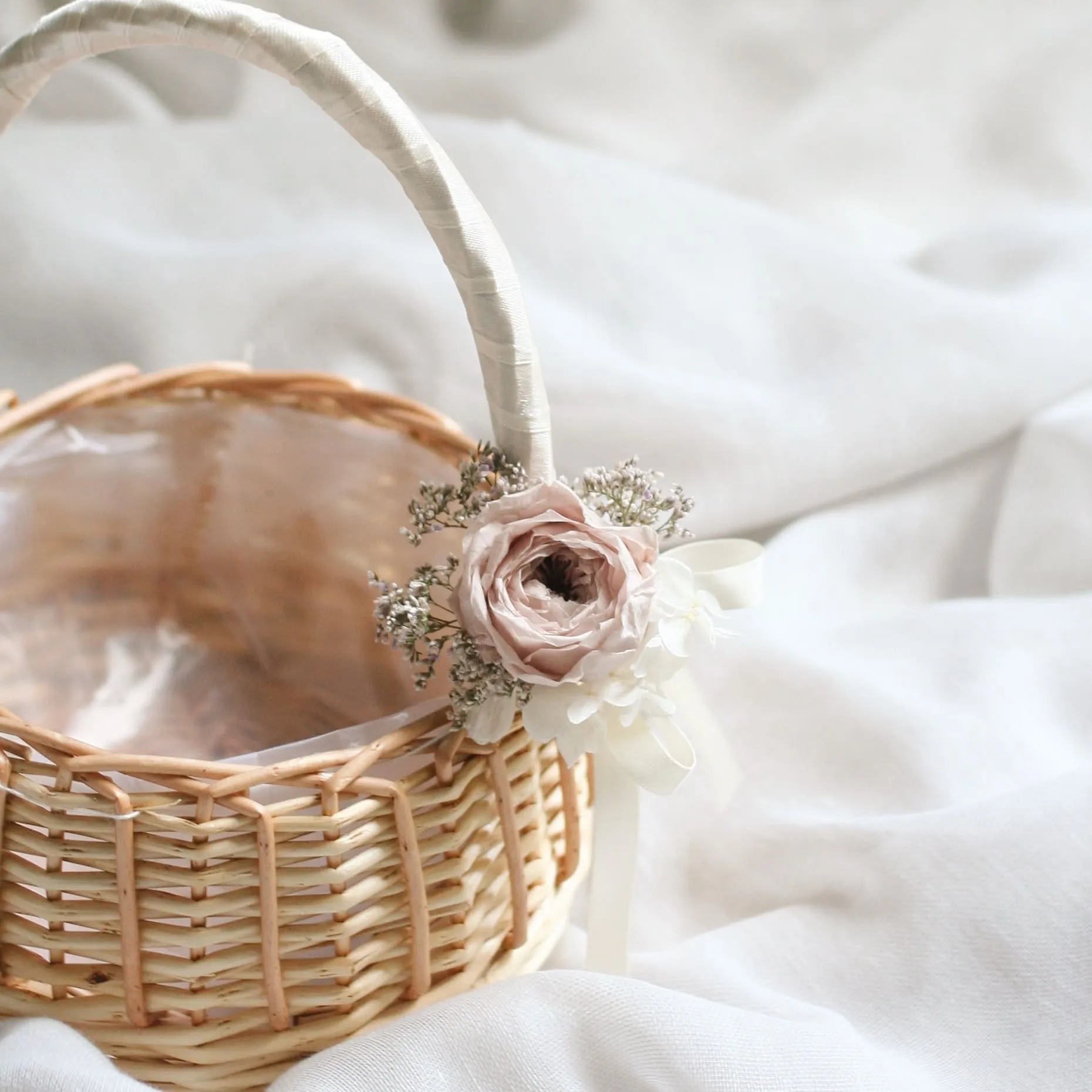 Wicker Flower Girl Baskets