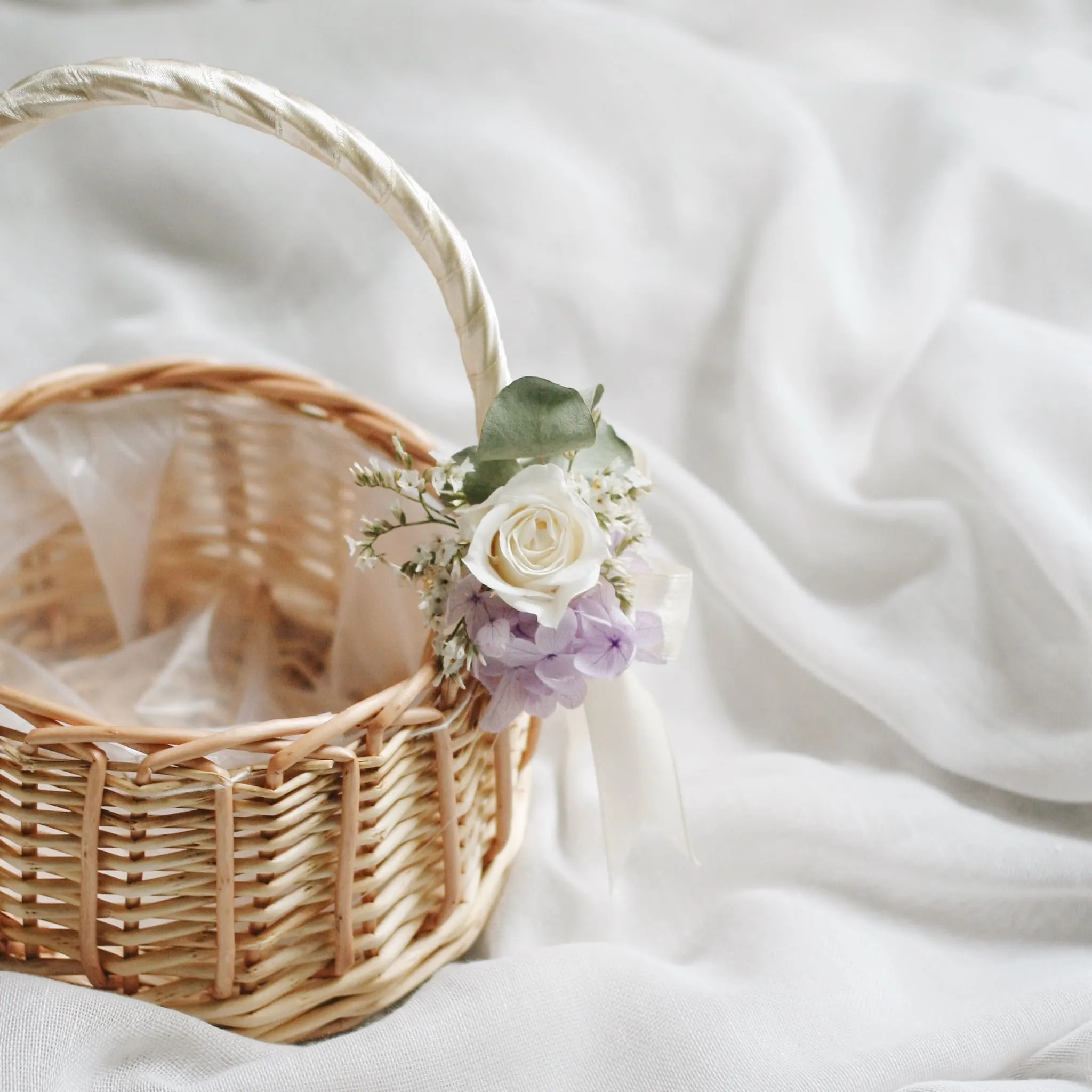Wicker Flower Girl Baskets