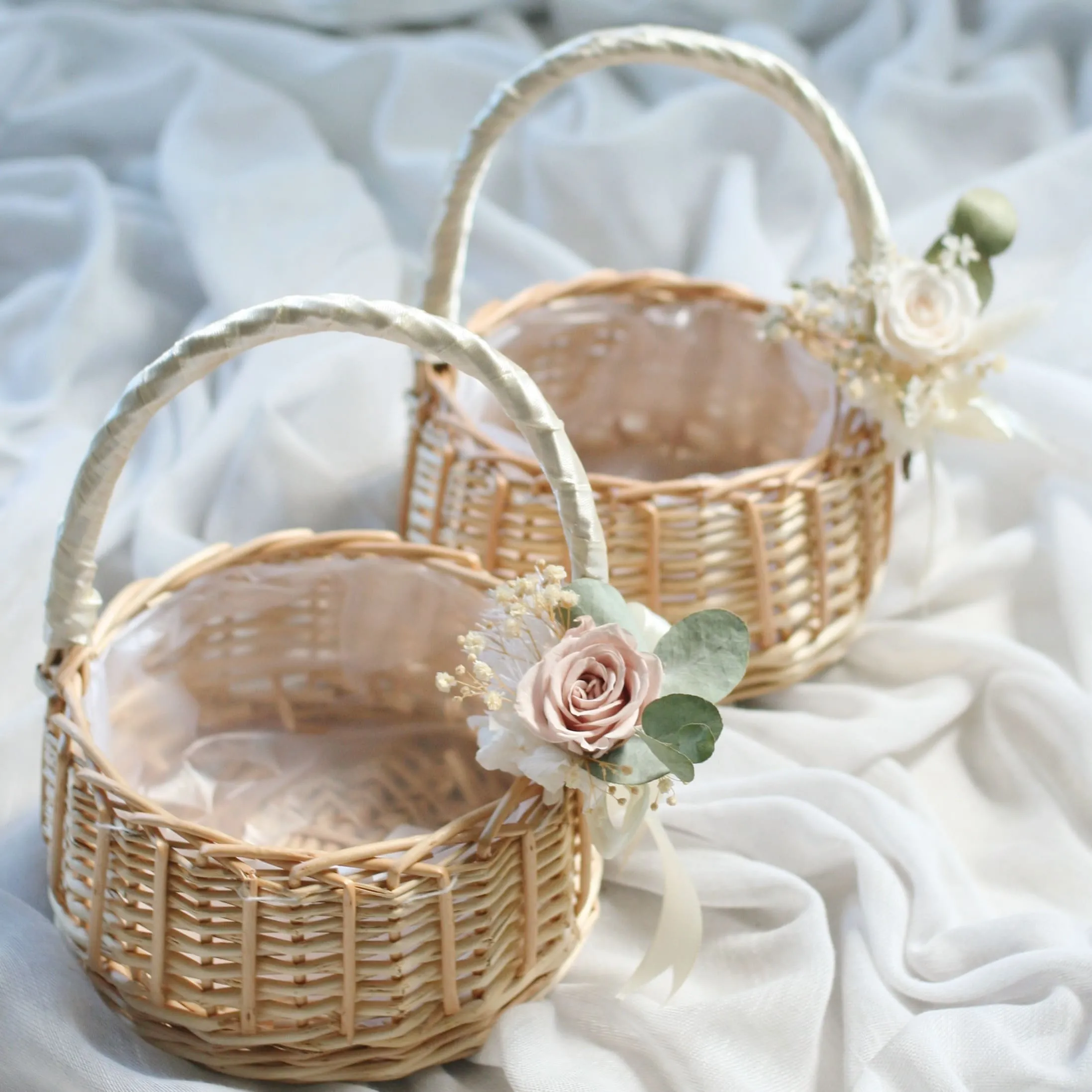 Wicker Flower Girl Baskets