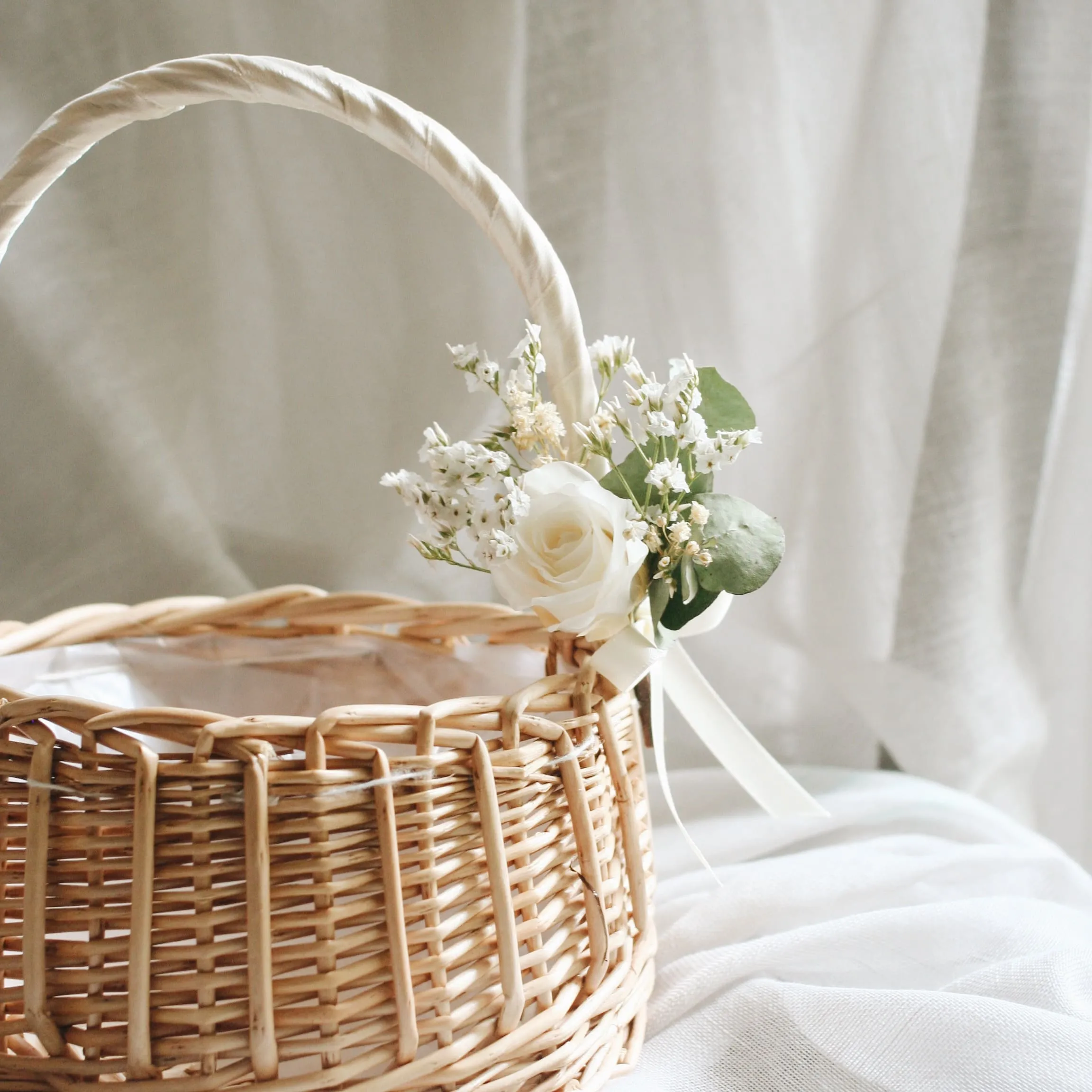 Wicker Flower Girl Baskets