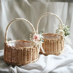 Wicker Flower Girl Baskets